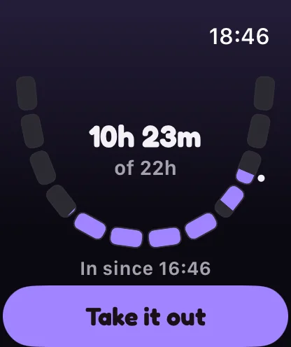 Snug on Apple Watch with a Take it out button
